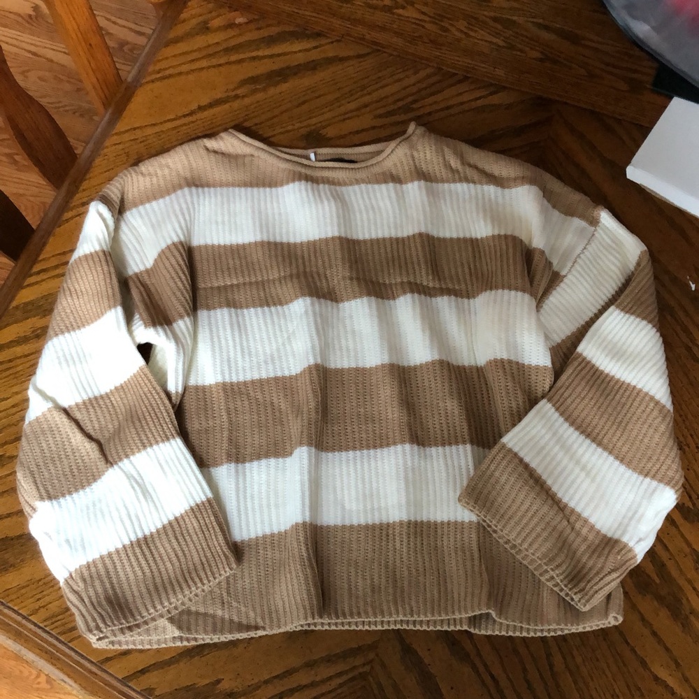 oversized striped sweater